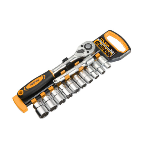Juego de Ratchet con copas de 1/2" de 12PZS
