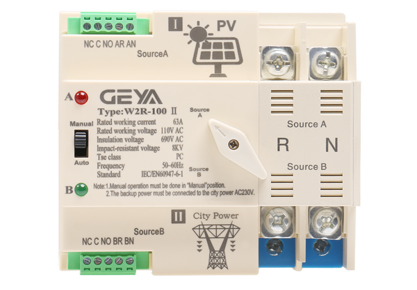 Interruptor de transferencia automática W2R para PV