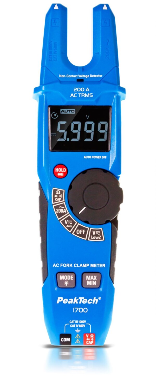 Medidor de Pinza TRMS, 6000 cuentas, 200A AC 1000V - Imagen 2