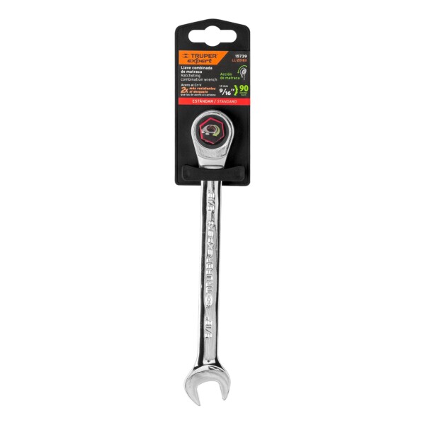 Llave Combinada con matraca 9/16´´x 185 MM