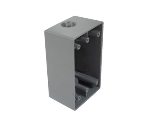 Caja Rectangular para Interperie 2 Agujeros 3/4