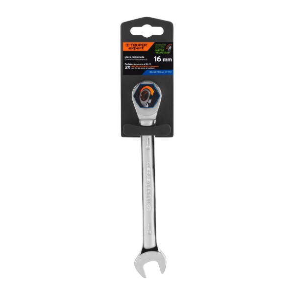 Llave combinada con matraca 16MMx 202 MM