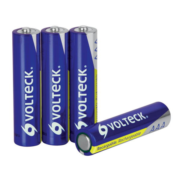 Blíster con 4 pilas recargables AAA uso general, 600 mAH