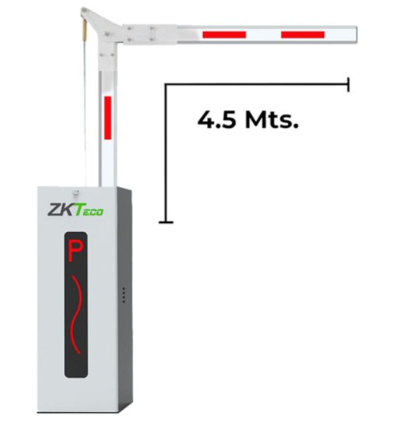 Barrera CMP200 Brazo de 4.5 Mts articulado Iluminada ZKTeco