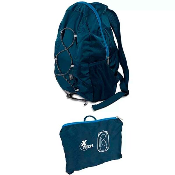 Mochila Plegable Color azul oscuro Marca XTECH
