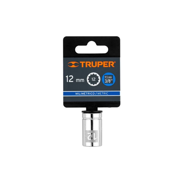 DADO DE 12MM 12 PUNTAS CUADRO 3/8´´ TRUPER
