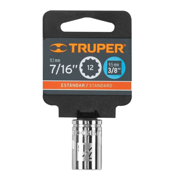 DADO DE 7/16´´ 12 PUNTAS CUADRO 3/8 TRUPER