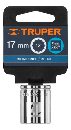 DADO DE 17MM 12 PUNTAS CUADRO 3/8´´ TRUPER