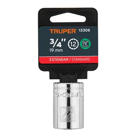 DADO DE 3/4´´ 12 PUNTAS CUADRO 1/2´´ TRUPER