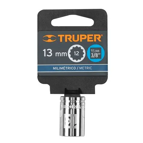 DADO DE 13MM 12 PUNTAS CUADRO 3/8 TRUPER